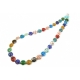 Beautiful Floral Millefiori Glass Beaded Necklace