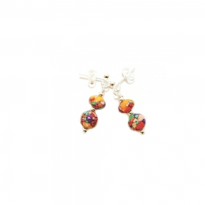Multicoloured Drop Calsilica Earrings