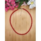 Red Mediterranean Bamboo Coral Necklace - 6mm